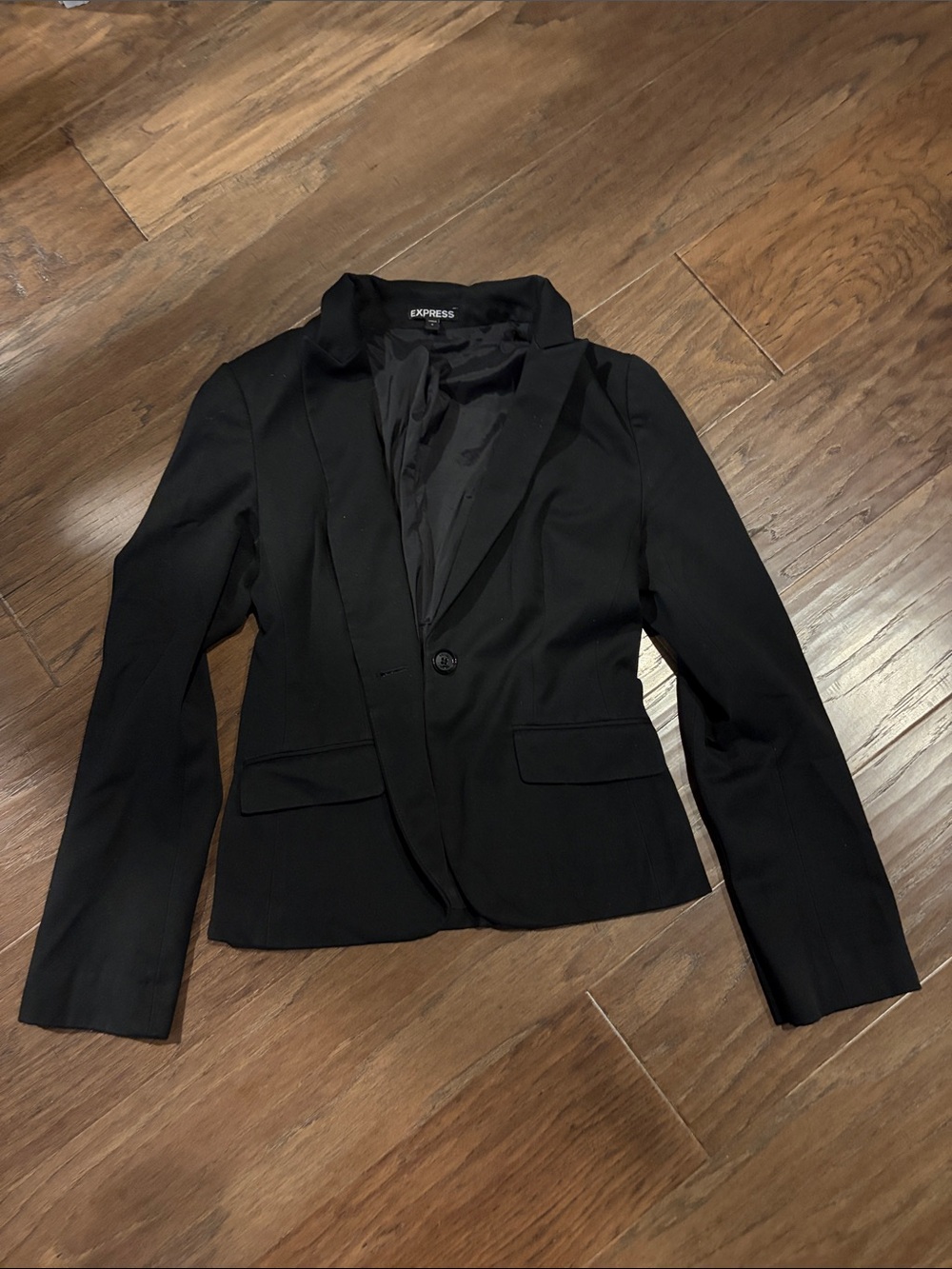 Express Black Single-Button Women's Tailored Blazer